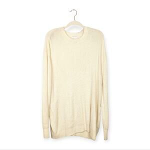 Danielle Bernstein Ivory Oversized Long-sleeve Sweater Tunic Size L/XL